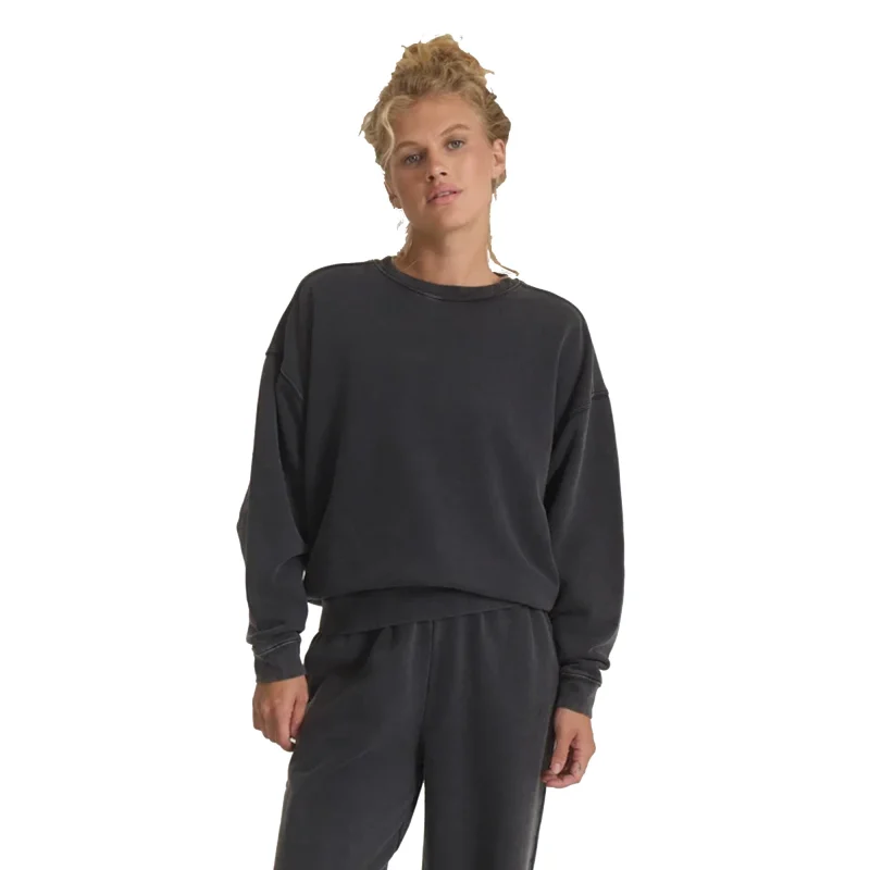 ROVQIRA Premium Roark Made To Fade Fleece Women's Sweater - Vintage Black