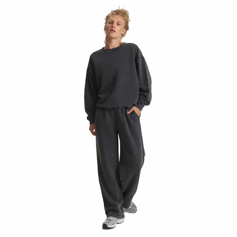ROVQIRA Premium Roark Made To Fade Fleece Women's Sweater - Vintage Black