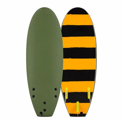 ROVQIRA Luxe Catch Surf Odysea Stump 5'0 Thruster Soft Surfboard - Military Green