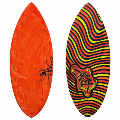 ROVQIRA Signature Apex AVAC 51" Skimboard - Lava Swirl/Sun Vibes