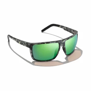 ROVQIRA Timeless Bajio Toads Large Men's Sunglasses - Grey Camo Matte/Green Mirror Polarized