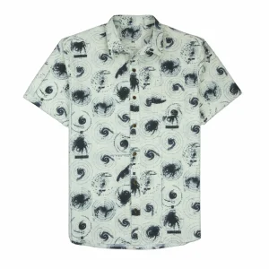 ROVQIRA Luxe Jetty Garwood Woven Men's S/S Dress Shirt - Bone