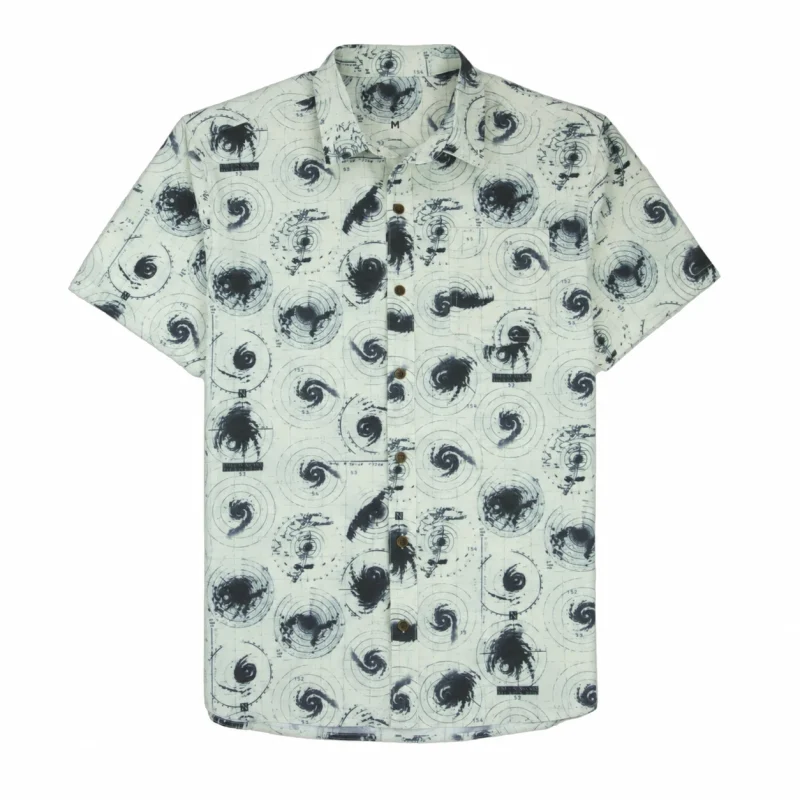 ROVQIRA Luxe Jetty Garwood Woven Men's S/S Dress Shirt - Bone